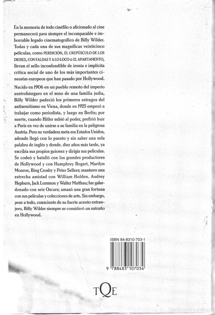 Libros de segunda mano: BILLY WILDER VIDA Y &Eacute;POCA DE UN CINEASTA ED SIKOV - Foto 2
