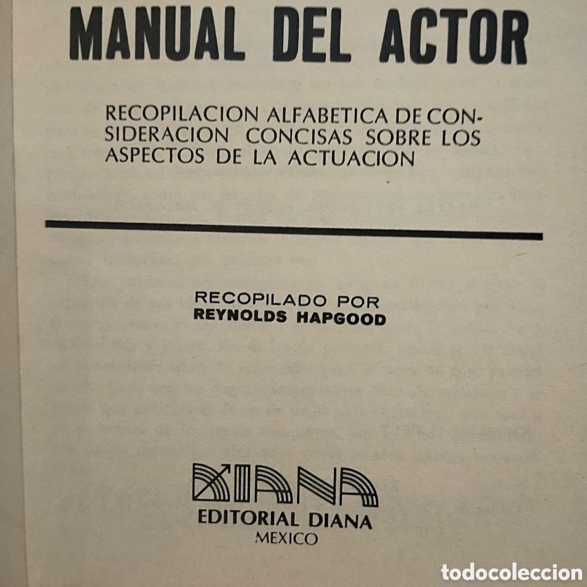 Libros de segunda mano: MANUAL del ACTOR. Constantin Stanislavski. Editorial Diana .1981 - Foto 7