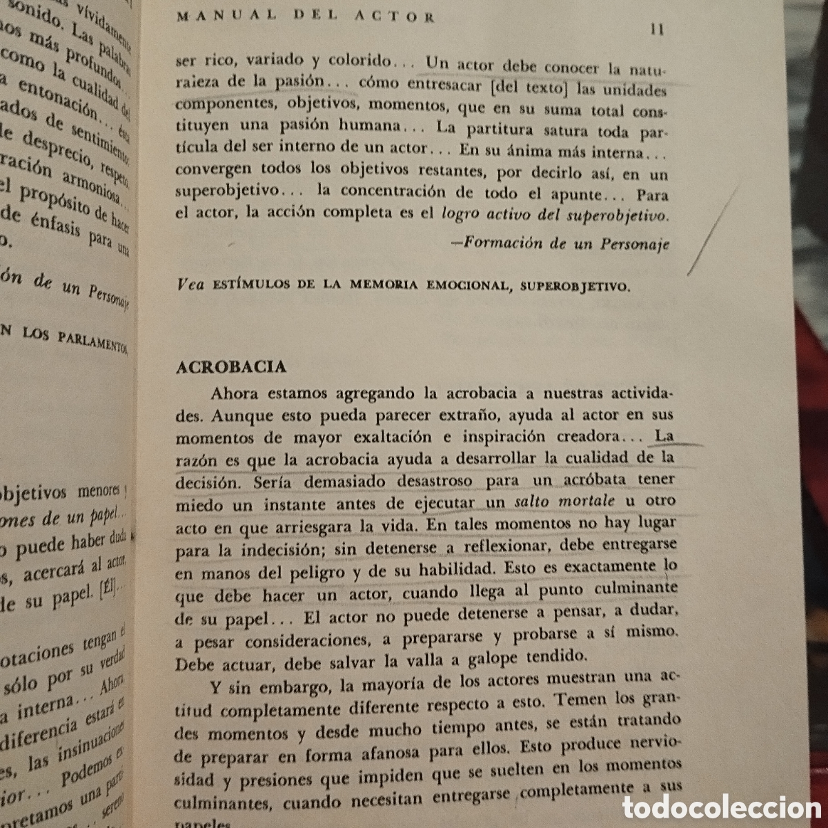 Libros de segunda mano: MANUAL del ACTOR. Constantin Stanislavski. Editorial Diana .1981 - Foto 13