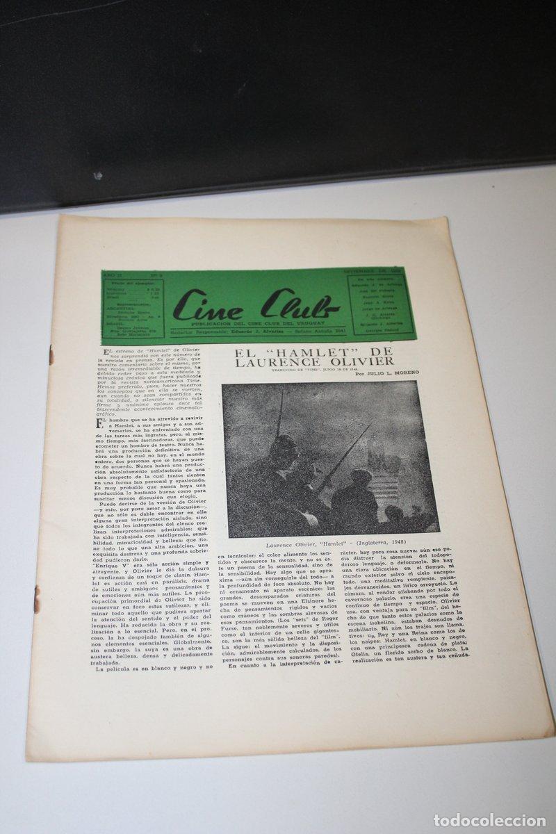 Gebrauchte B&uuml;cher: Cine Club. Publicaci&oacute;n del Cine Club del Uruguay. A&ntilde;o II, n&ordm; 9. Septiembre 1949. - Vv.aa.