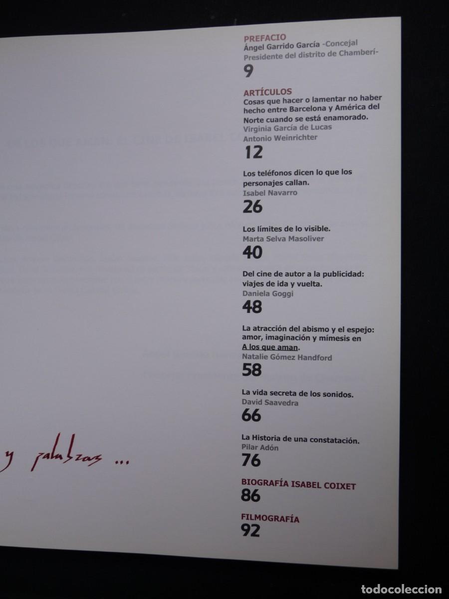 Libros de segunda mano: DE LOS QUE AMAN: EL CINE DE ISABEL COIXET - Foto 2