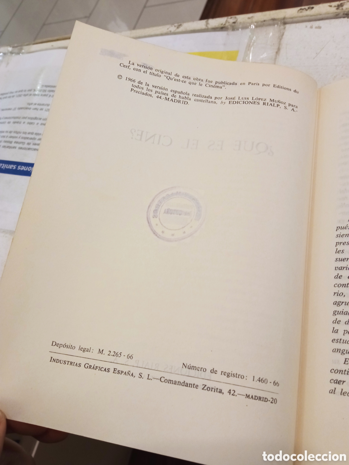 Libros de segunda mano: &iquest;Qu&eacute; es el cine? - Andr&eacute; Bazin - Rialp (1966) - Foto 3