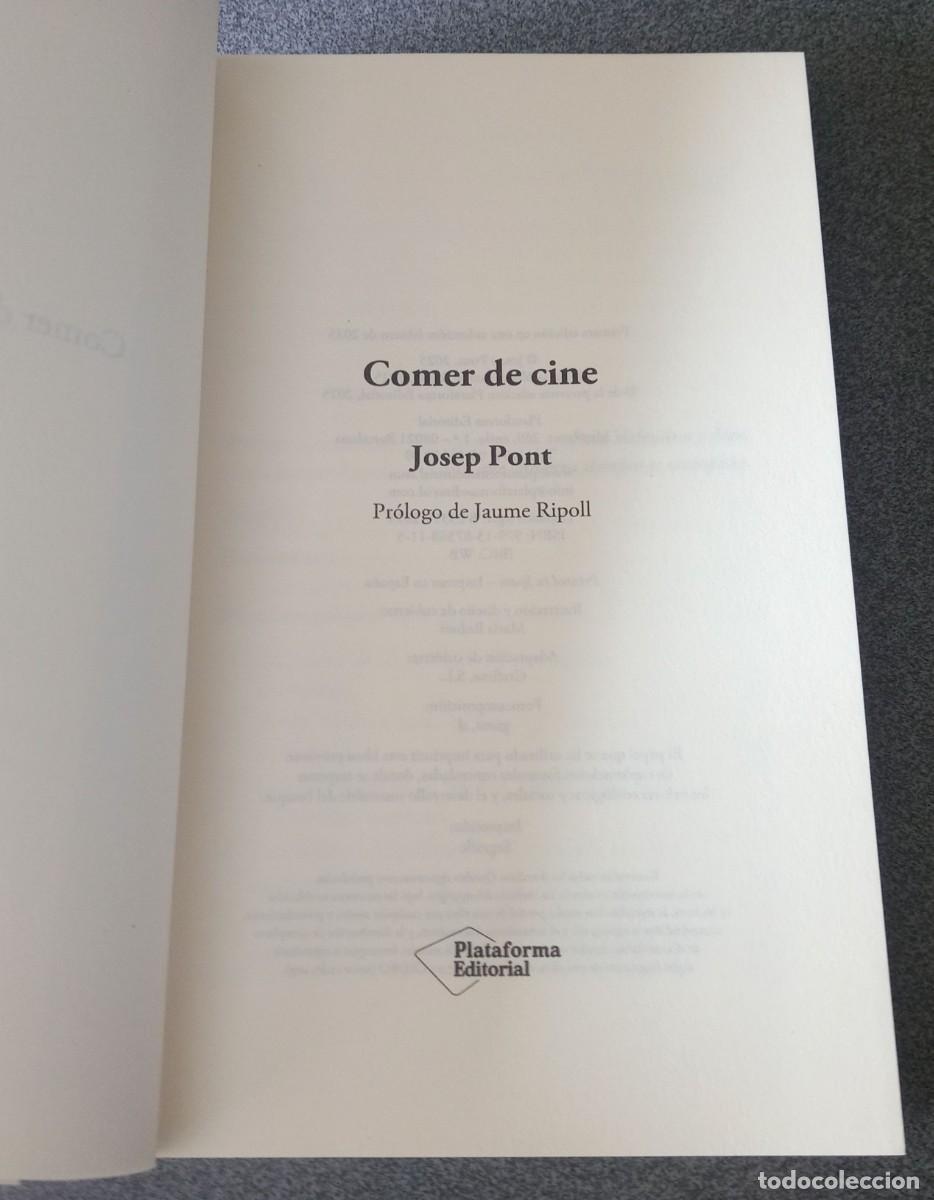 Libros de segunda mano: Comer De Cine Josep Pont - Foto 3
