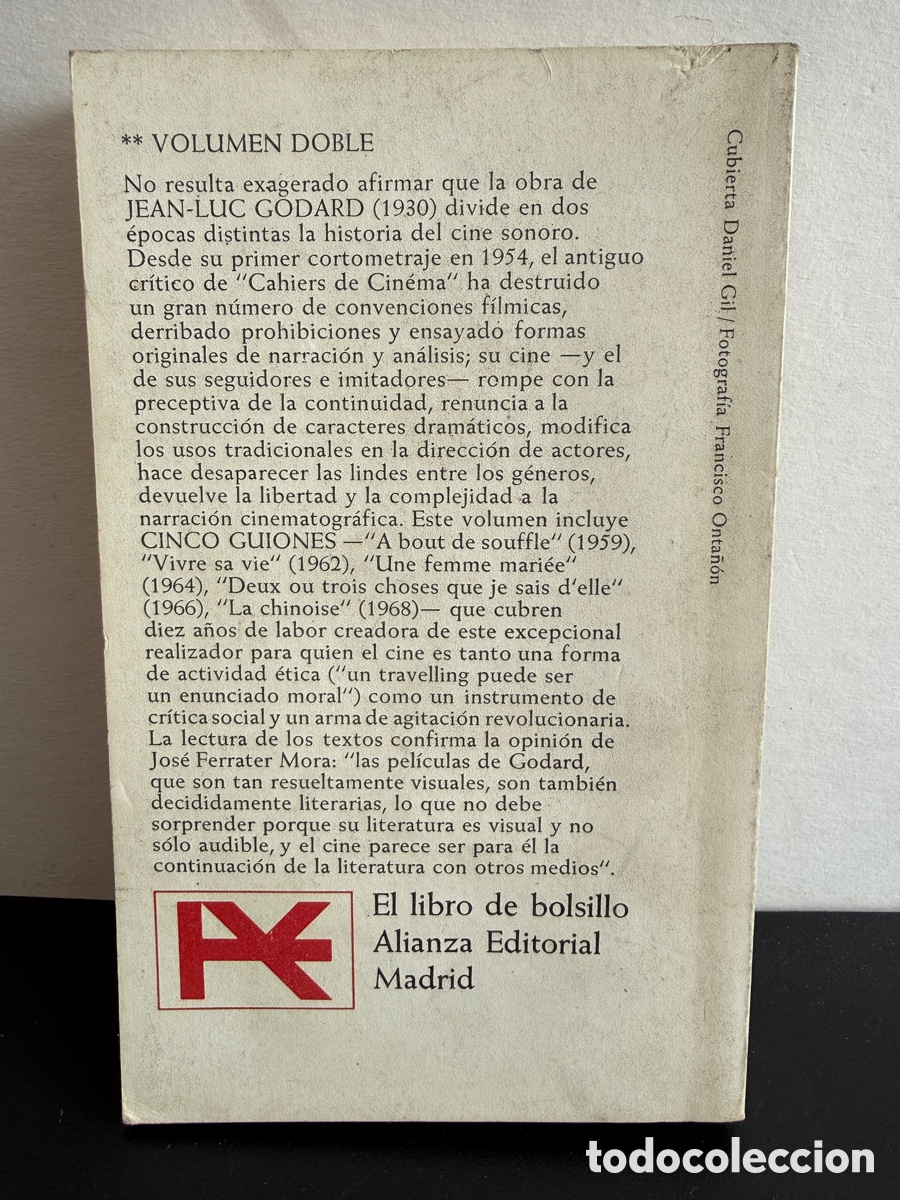 Libros de segunda mano: Jean-Luc Godard - Cinco Guiones - Foto 3