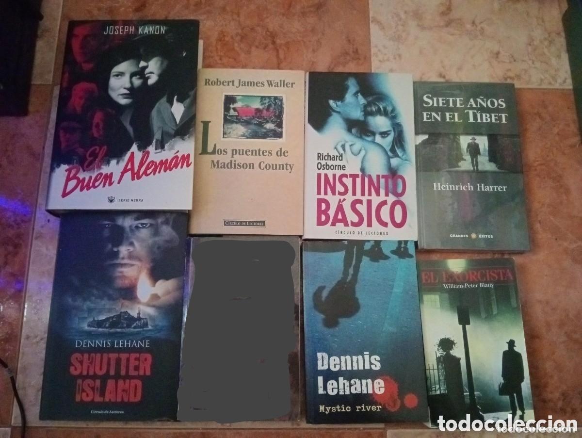 Libros de segunda mano: El buen alem&aacute;n-Shutter island-Instinto b&aacute;sico-Mystic River-El exorcista-7 a&ntilde;os en el tibet-Los Puent