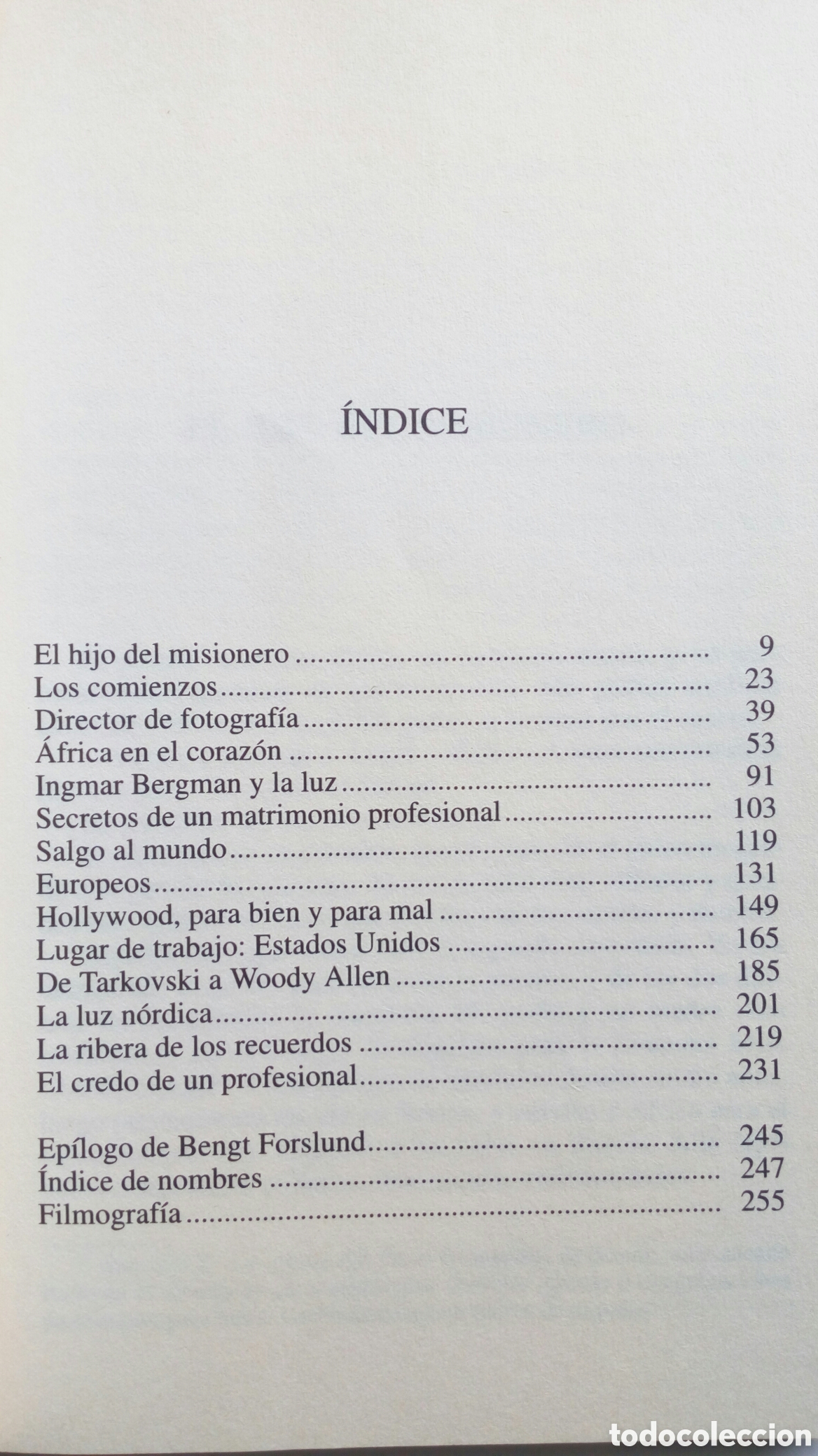 Libros de segunda mano: Culto a la luz. Sven Nykvist. - Foto 5