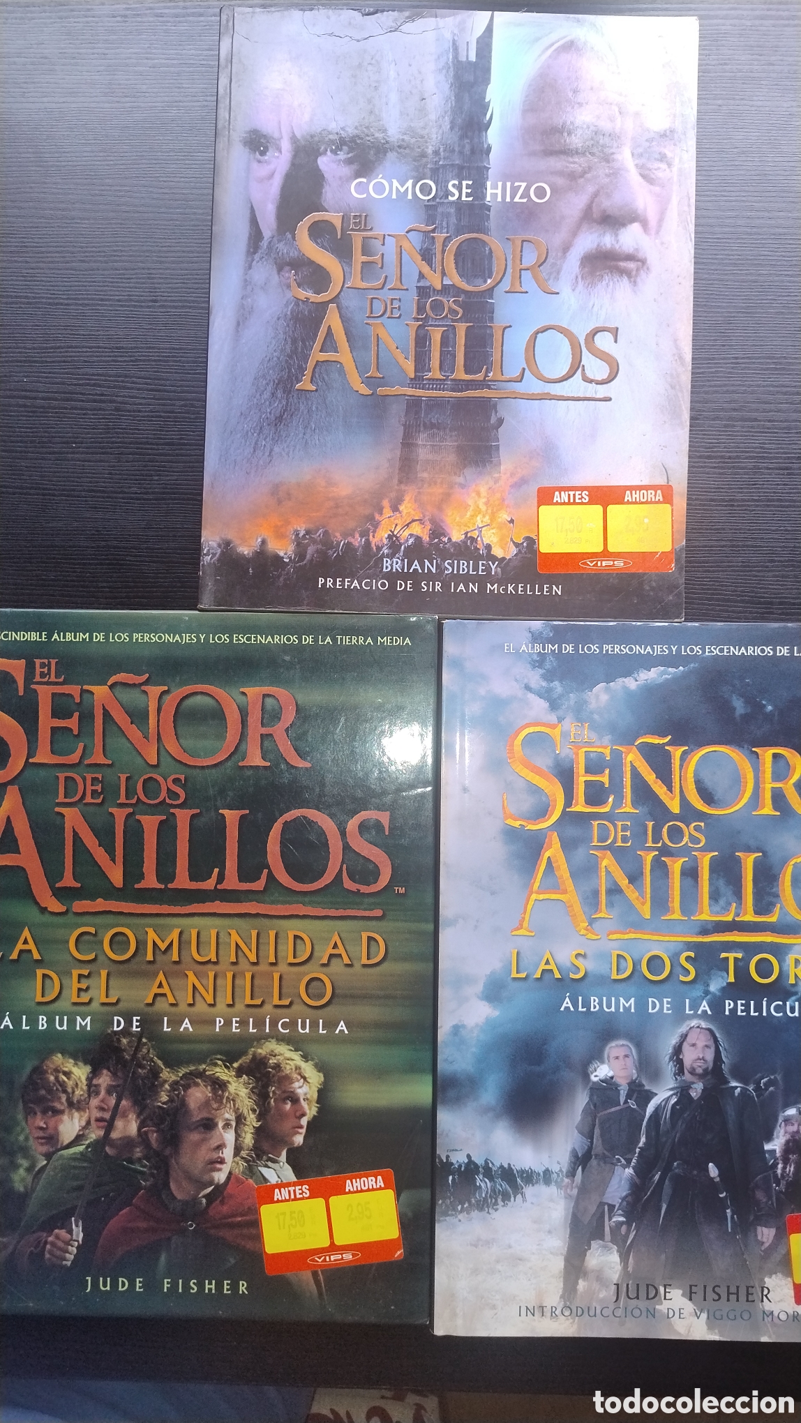 Libros de segunda mano: El se&ntilde;or de los anillos lote tres libros - Foto 1