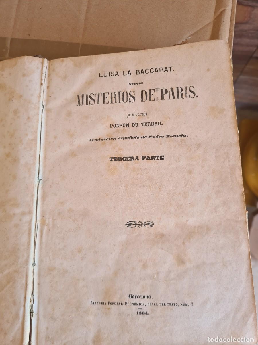 Libros de segunda mano: Libro antiguo misterios de Paris - Foto 1