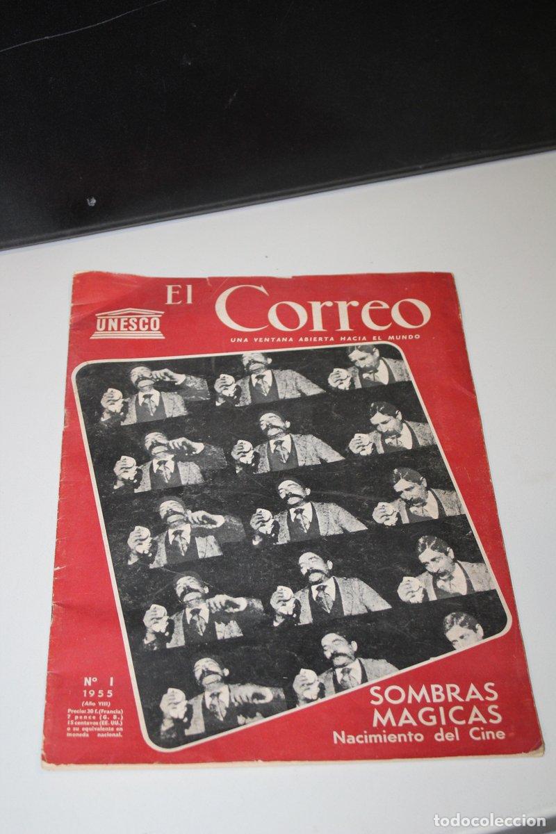 Gebrauchte B&uuml;cher: El Correo. Una ventana abierta hacia el mundo. N&ordm; 1, 1955. A&ntilde;o VIII.- Sombras m&aacute;gicas. Nacimiento de