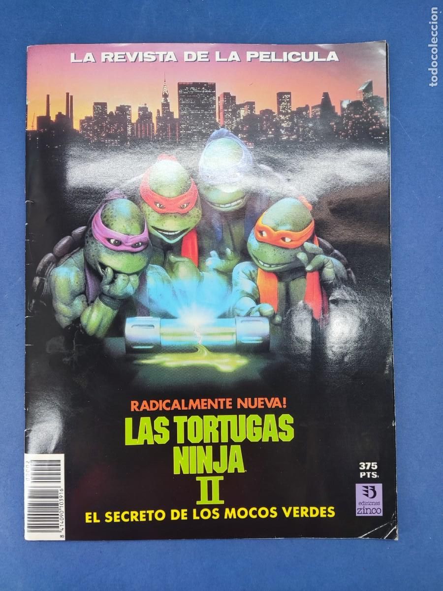 Libros de segunda mano: LA REVISTA DE LA PELICULA. LAS TORTUGAS NINJA II. EL SECRETO DE LOS MOCOS VERDES / 1991, Ed. Zinco