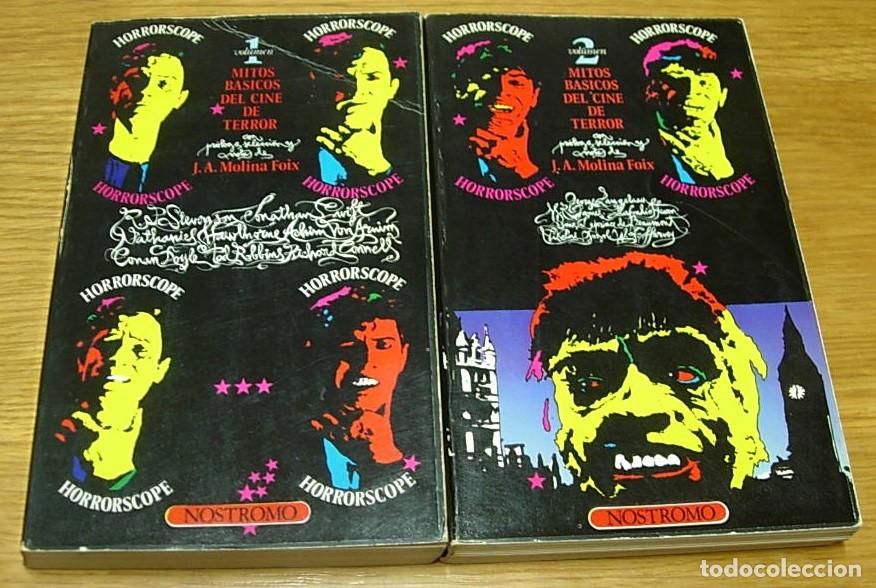 Libros de segunda mano: HORRORSCOPE - MITOS BASICOS DEL CINE DE TERROR - 2 libros o vol&uacute;menes-J.A. Molina Foix Nostromo 1974