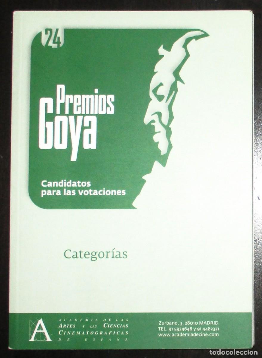 Libros de segunda mano: FICHAS DE PEL&Iacute;CULAS Y CANDIDATOS PARA LOS 24 PREMIOS GOYA. 2009. GU&Iacute;A PARA EL VOTO DE LOS ACAD&Eacute;MICOS