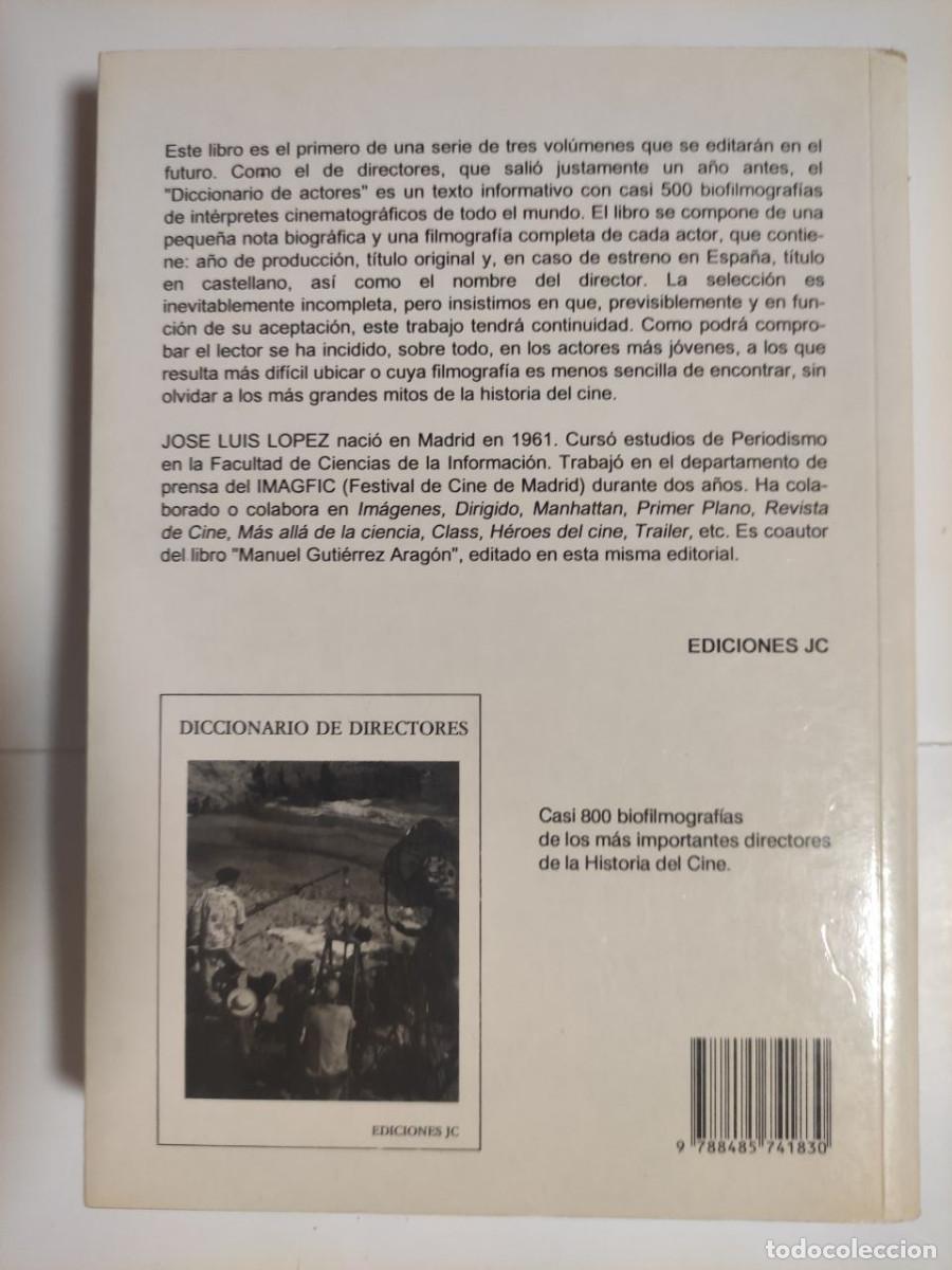 Libros de segunda mano: Diccionario de Actores - Jose Luis Lopez - Foto 2