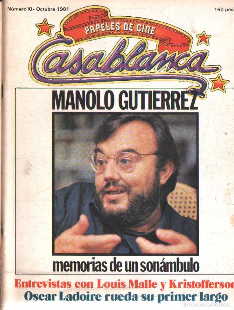 Libros de segunda mano: REVISTA PAPELES DE CINE CASABLANCA N&ordm; 10 OCTUBRE 1981. VV.AA. A-CI-1230