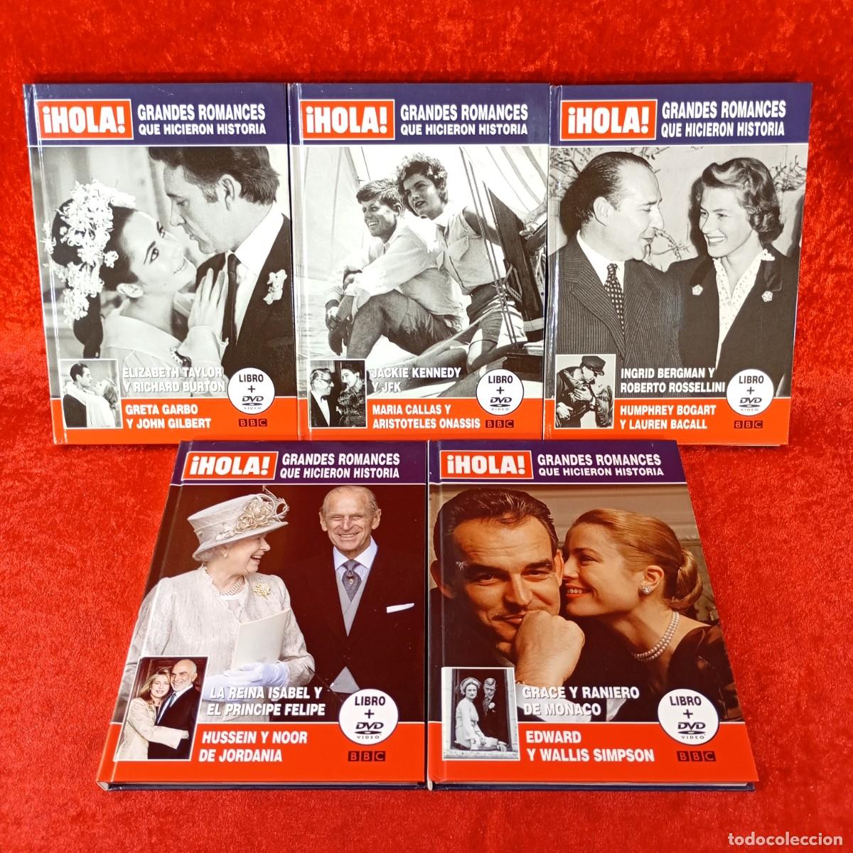 Libros de segunda mano: LOTE DE 5 LIBRO DVD'S - GRANDES ROMANCES QUE HICIERON HISTORIA - &iexcl;HOLA! - BBC / 557