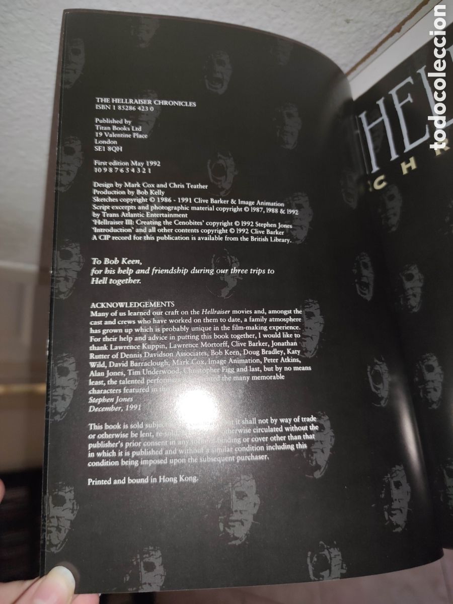 Libros de segunda mano: Libro - The Hellraiser Chronicles by Stephen Jones Paperback Book First Edition - Importacion - Foto 7
