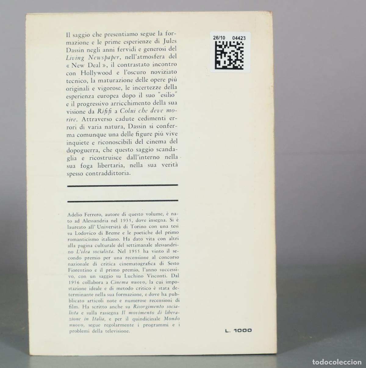 Libros de segunda mano: Jules Dassin - Adelio Ferrero - Guanda - Foto 2
