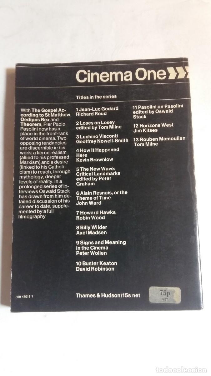 Libros de segunda mano: Cinema One, N&deg;11, Pasolini on Pasolini, Oswald Stack, Ed. Thames & Hudson - Foto 2