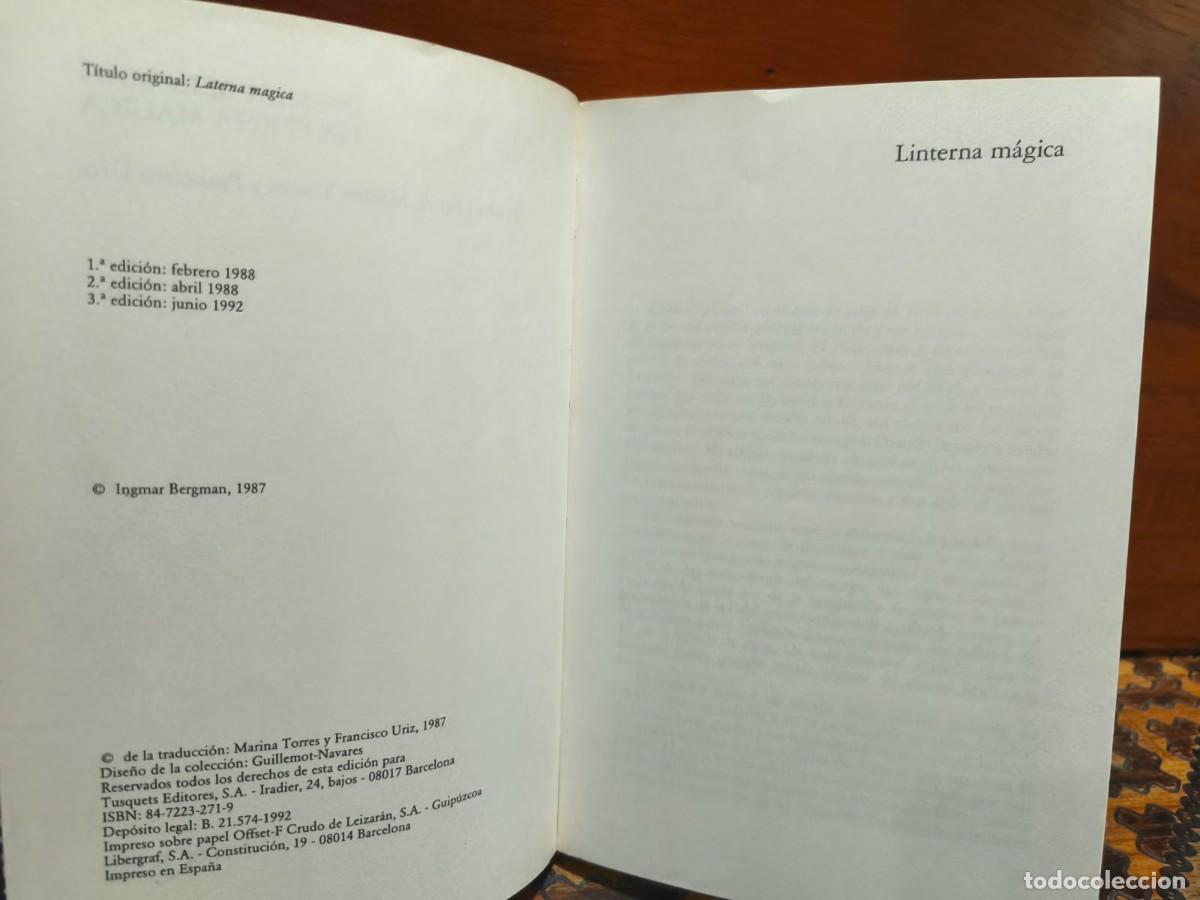 Libros de segunda mano: Linterna m&aacute;gica &mdash; Ingmar Bergman - Foto 3