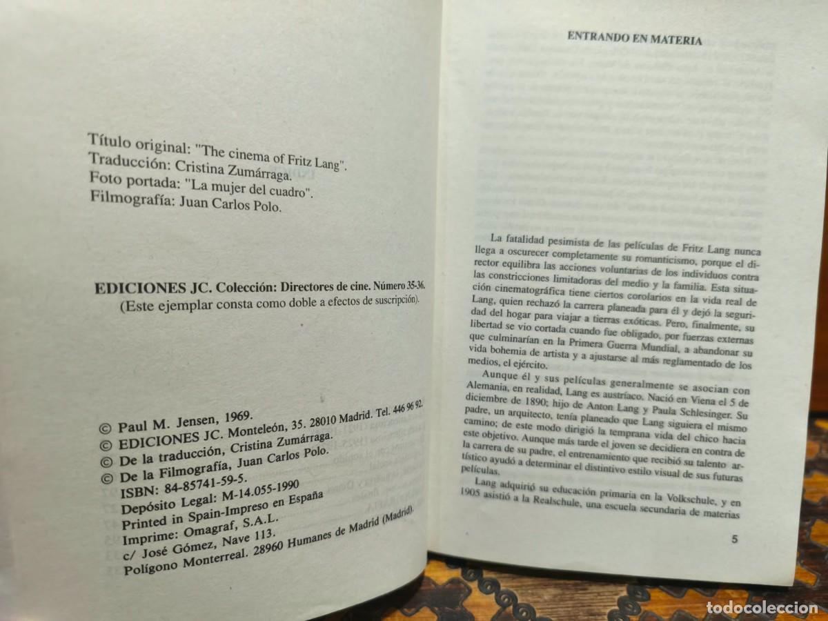Libros de segunda mano: Fritz Lang &mdash; Paul M. Jensen - Foto 3