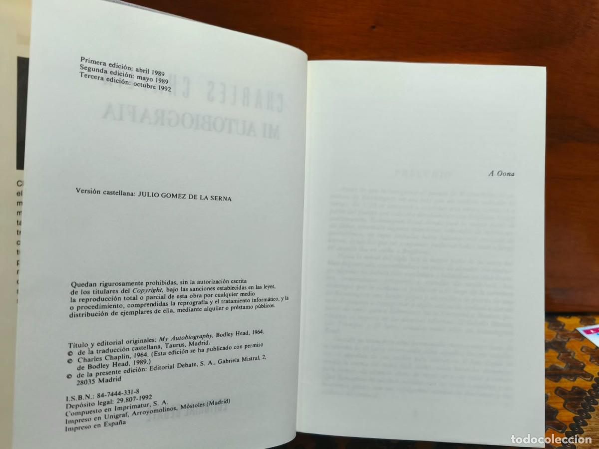 Libros de segunda mano: Mi autobiograf&iacute;a &mdash; Charles Chaplin - Foto 3