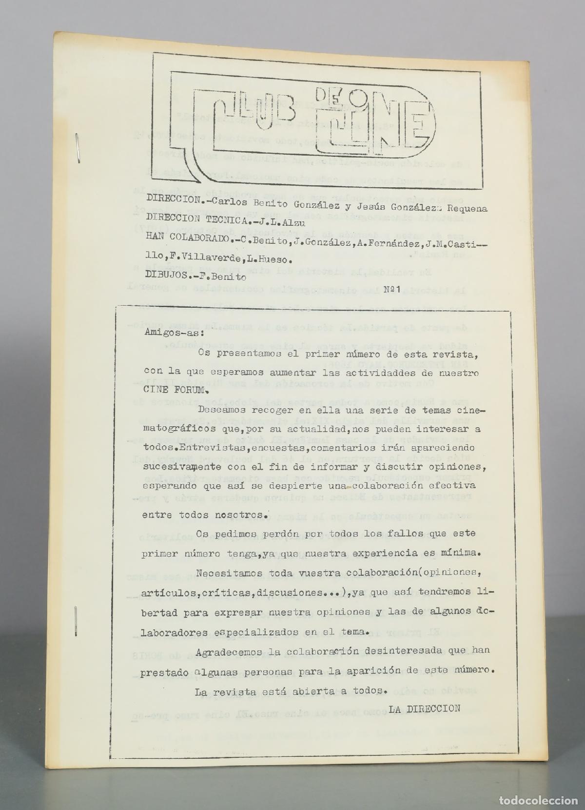 Libros de segunda mano: Club de Cine. FANZINE 1