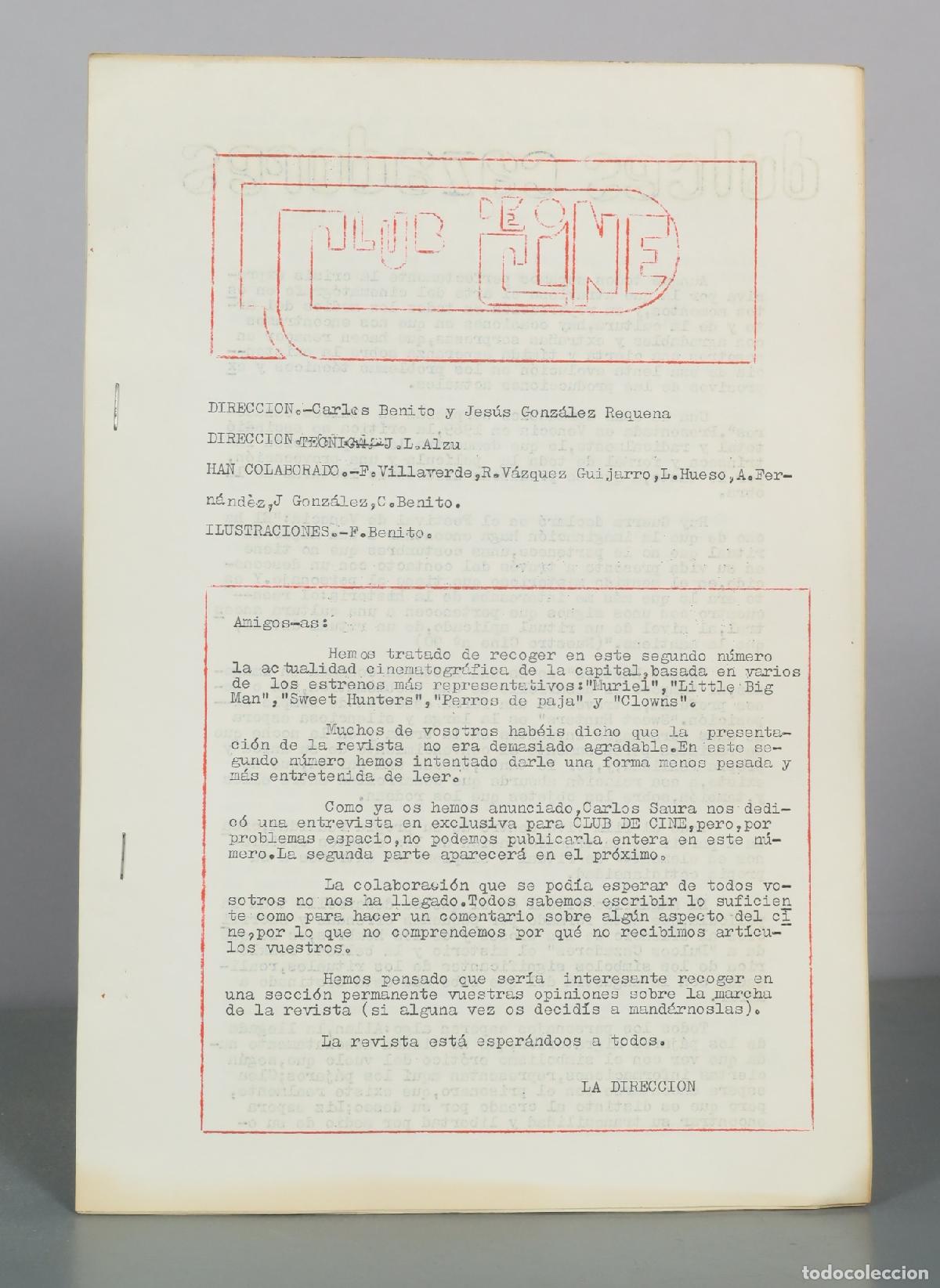 Libros de segunda mano: Club de Cine. FANZINE.