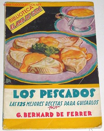 Second hand books: LIBRO DE COCINA - LOS PESCADOS - LAS 125 MEJORES RECETAS PARA GUISARLOS  -  1946