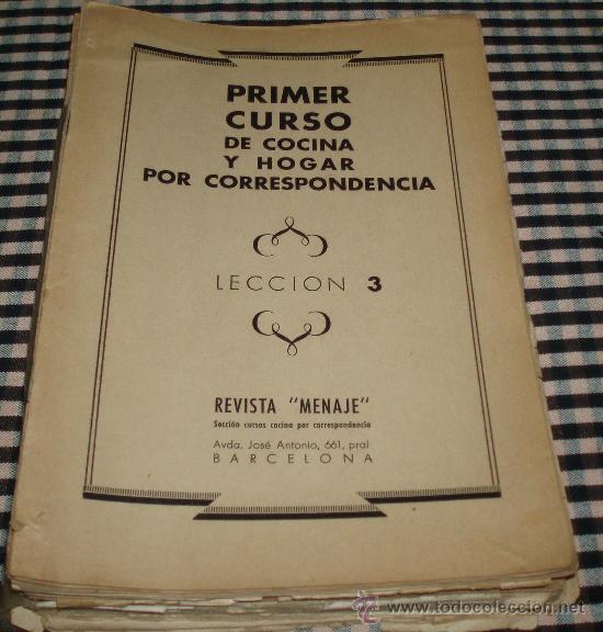 Second hand books: primer curso de cocina y hogar por correspondencia