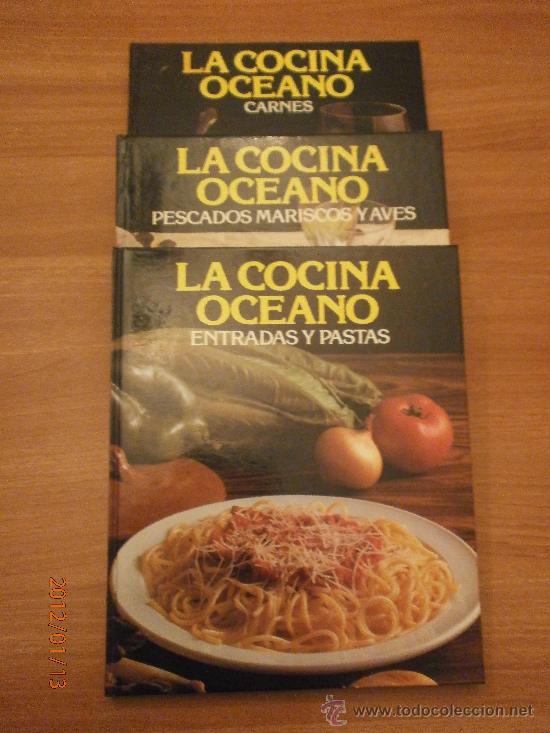 Livres d'occasion: TRES LIBRO DE LA COCINA  OCEANO - CARNES - PESCADOS MARISCOS Y AVES - ENTRADAS Y PASTAS