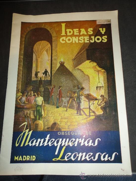 Libros de segunda mano: ideas y consejos, mantequerias leonesas, diciembre de 1945, con bonito encarte publicitario