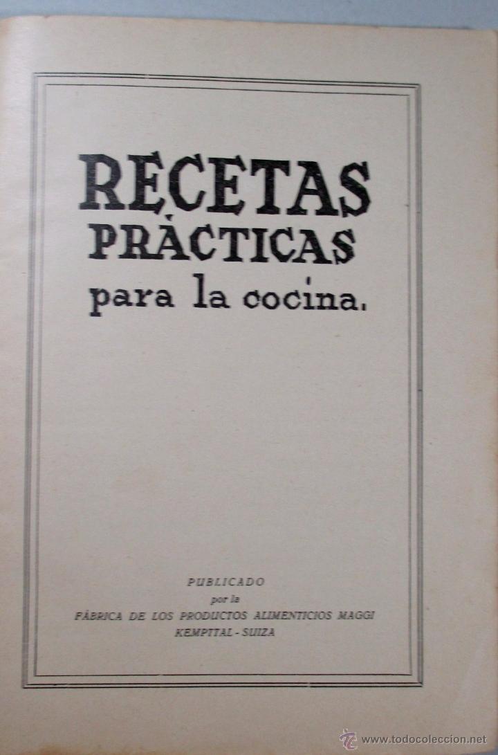 Libros de segunda mano: RECETAS PR&Aacute;CTICAS PARA LA COCINA - LIBRO - MAGGI - Foto 1