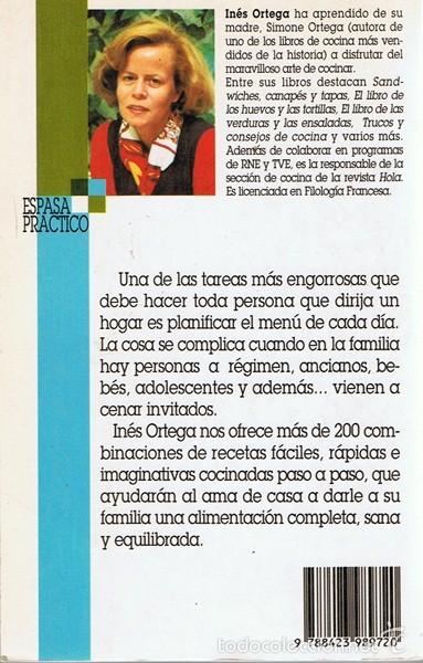 Libros de segunda mano: EL LIBRO DE LOS MEN&Uacute;S  IN&Eacute;S ORTEGA - Foto 2