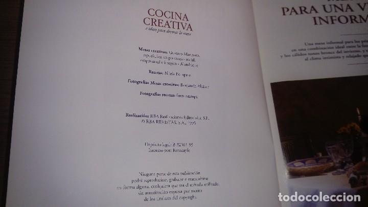Libros de segunda mano: COCINA CREATIVA E IDEAS PARA DECORAR LA MESA EDICIONES RBA 1995 - Foto 2