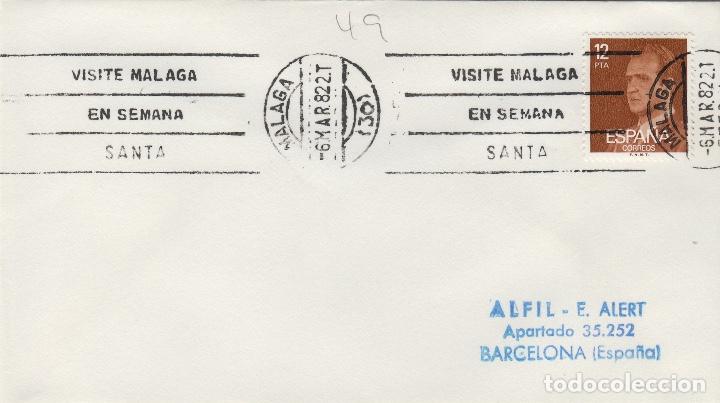 Libros de segunda mano: MALAGA 1982 - VISITE M&Aacute;LAGA EN Semana Santa - SOBRE CON MATASELLOS DE RODILLO