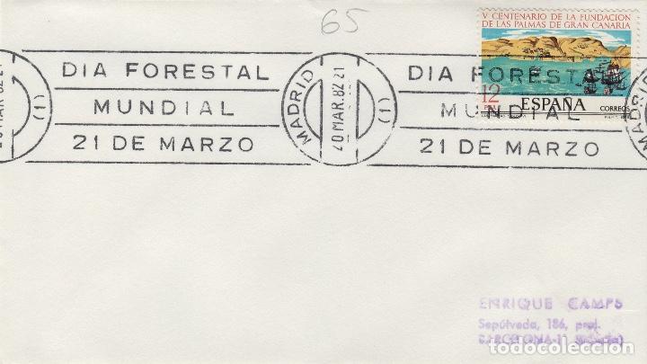 Libros de segunda mano: MADRID 1982 - DIA FORESTAL MUNDIAL - SOBRE CON MATASELLOS DE RODILLO