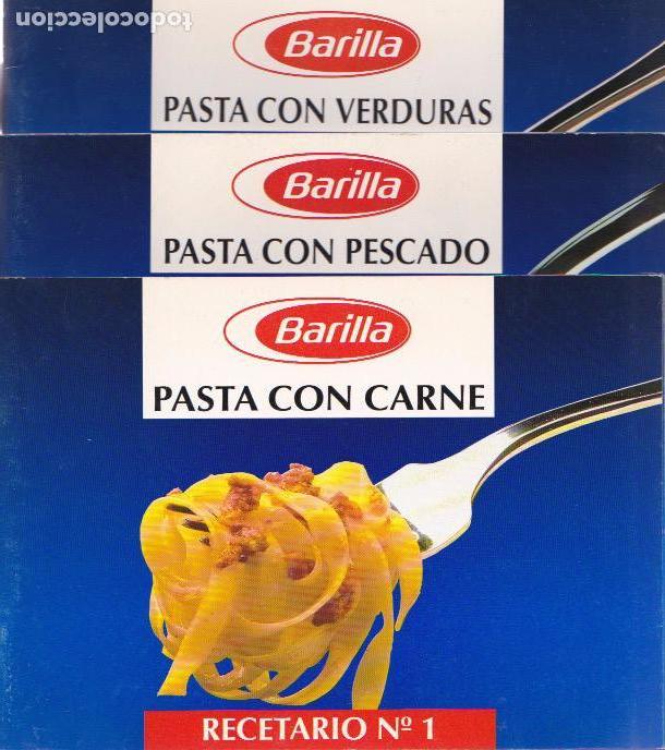 Libros de segunda mano: * RECETAS DE COCINA * RECETARIO BARILLA * Pasta con carne, con pescado y con verduras.