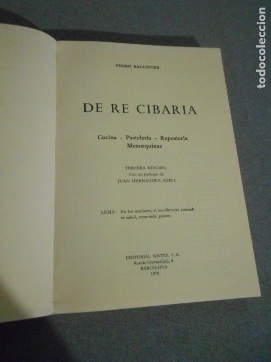 Libros de segunda mano: DE RE CIBARIA - Foto 3