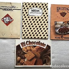 Libros de segunda mano: LOTE DE 4 OPÚSCULOS RECETARIOS CON CHOCOLATE O CAFÉ. EDITADOS POR NESTLÉ AÑOS 70. VER DESCRIPCIÓN