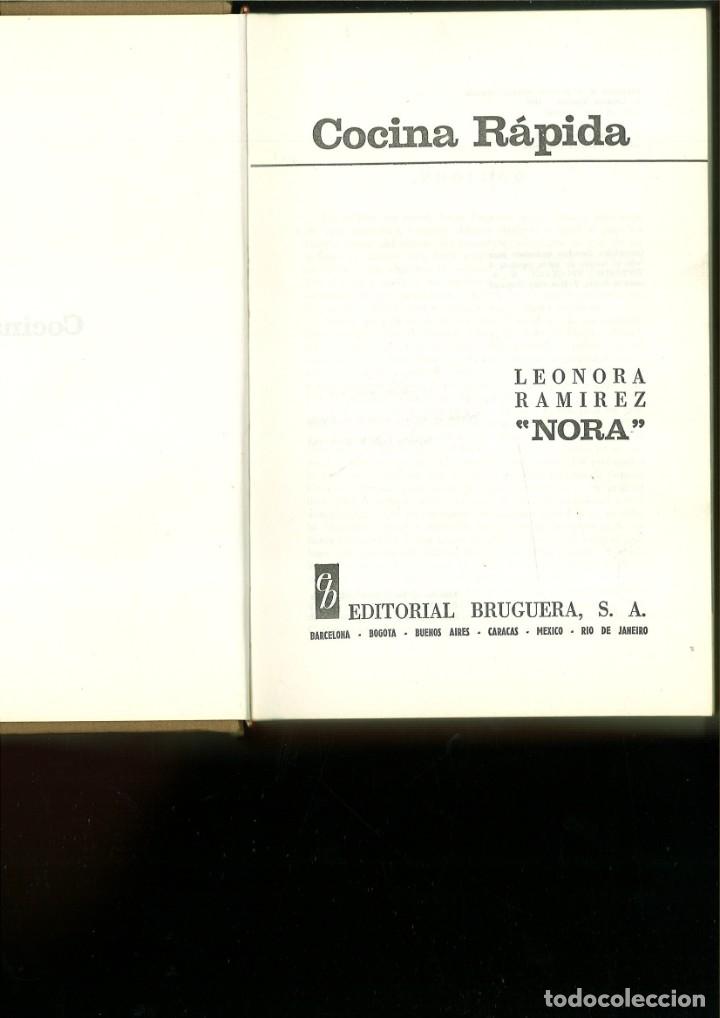 Libros de segunda mano: COCINA R&Aacute;PIDA. Leonora Ramirez (Nora) - Foto 3
