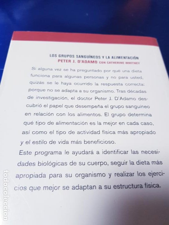 los grupos sanguineos y la alimentaciónpeter Comprar