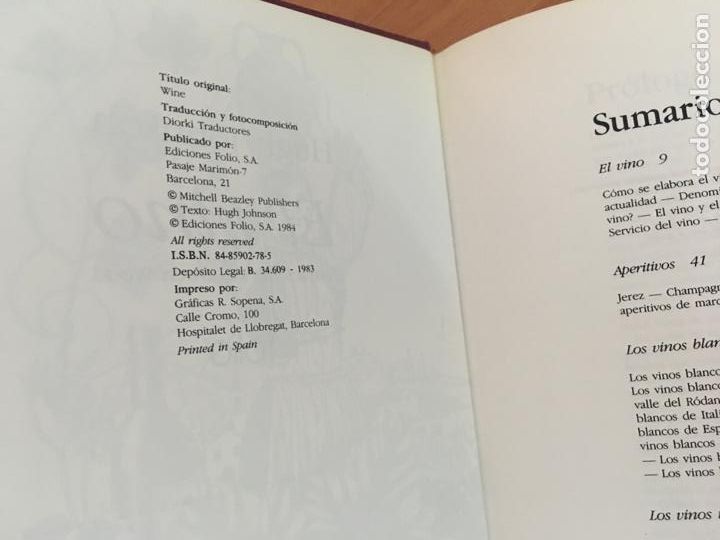 Libros de segunda mano: EL VINO (HUGH JOHNSON)  (LBB9) - Foto 5