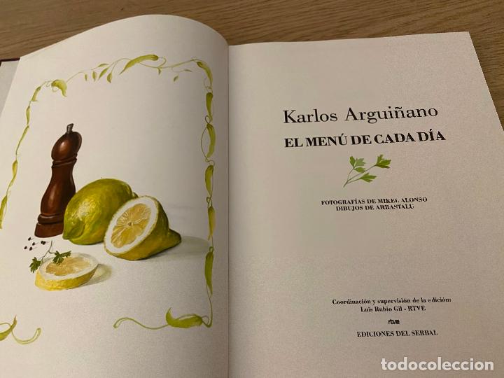 Libros de segunda mano: EL MENU DE CADA DIA - KARLOS ARGUI&Ntilde;ANO - 1992 - Foto 3