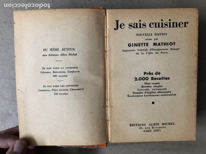 je sáis cuisiner. ginette mathiot. editions alb - Comprar Libros de