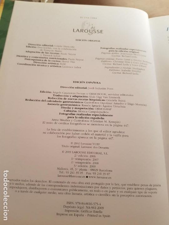 Libros de segunda mano: LAROUSSE POSTRES, PIERRE HERME - Foto 2