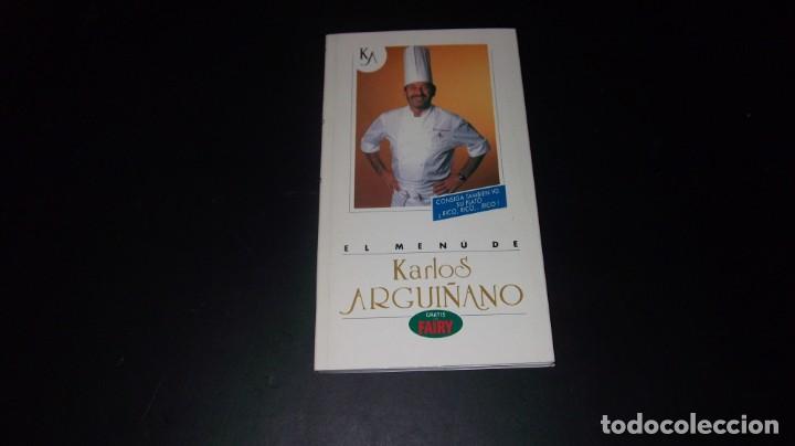 Libros de segunda mano: LIBRO EL MEN&Uacute; DE KARLOS ARGUI&Ntilde;ANO - Foto 1