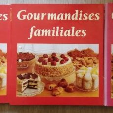 Libros de segunda mano: GOURMANDISES FAMILIALES. 3 ARCHIVADORES CON RECETAS ILUSTRADAS Y DETALLADAS. EN FRANCÉS. Lote 231449025
