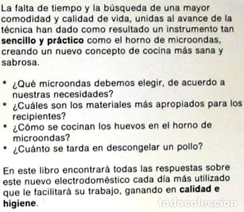 Libros de segunda mano: C&Oacute;MO UTILIZAR EL MICROONDAS - ED. DE VECCHI 1991 - VER INDICE - Foto 2