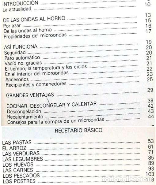 Libros de segunda mano: C&Oacute;MO UTILIZAR EL MICROONDAS - ED. DE VECCHI 1991 - VER INDICE - Foto 3