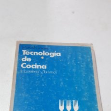 Libros de segunda mano: TECNOLOGÍA DE COCINA FORMACIÓN PROFESIONAL PRIMER CURSO M. GARCES PARANINFO